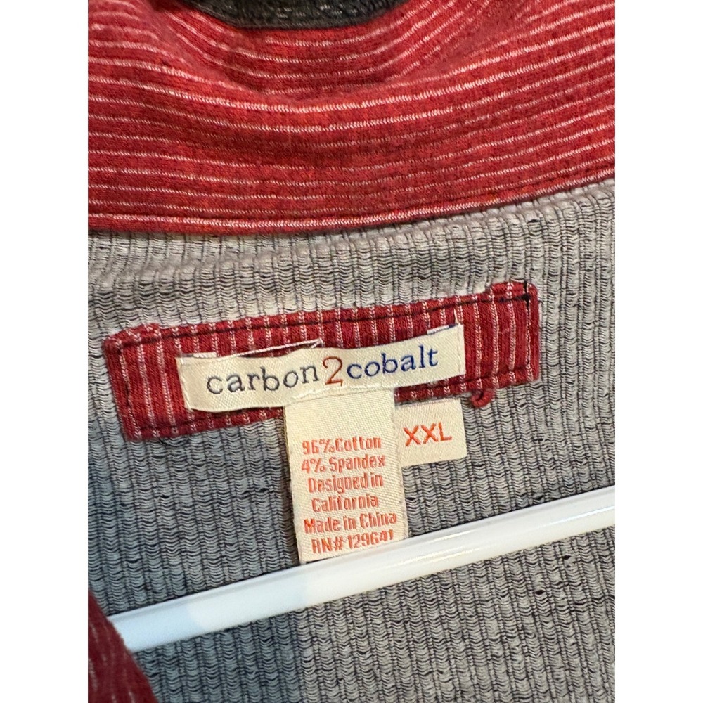 Carbon2Cobalt Pullover 1/4 Zip‎ Long Sleeve Casual Comfy Mens Top XXL - Picture 2 of 5